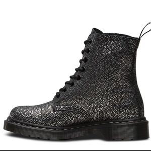 Dr. Martens metallic pebble pascal Textured Lace-Up Boots